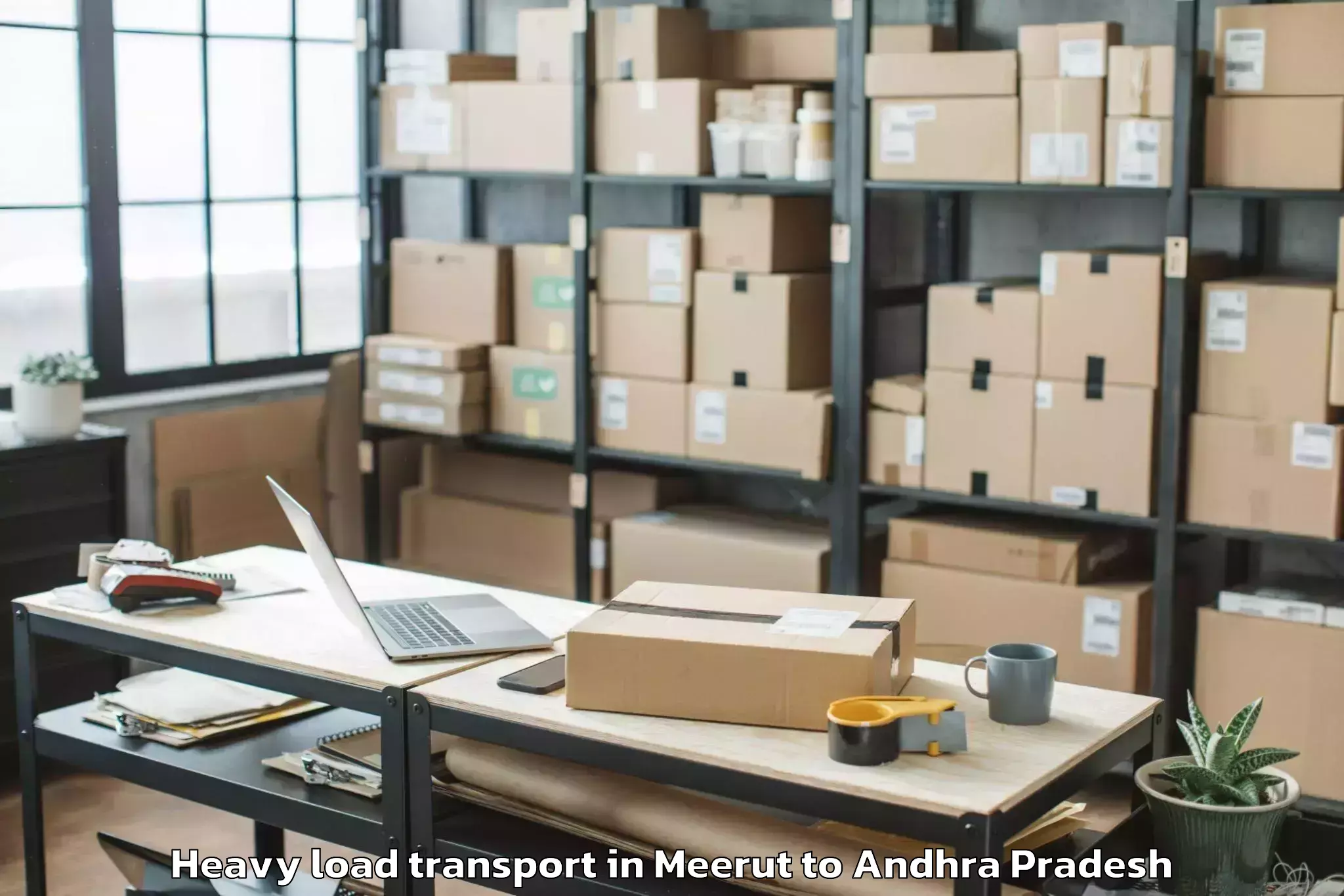 Book Meerut to Ponnuru Heavy Load Transport Online